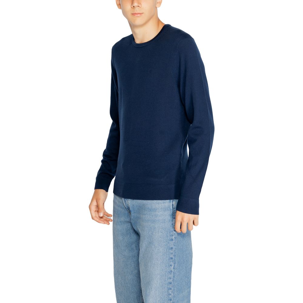 Calvin Klein Sweatshirt aus recycelter blauer Wolle