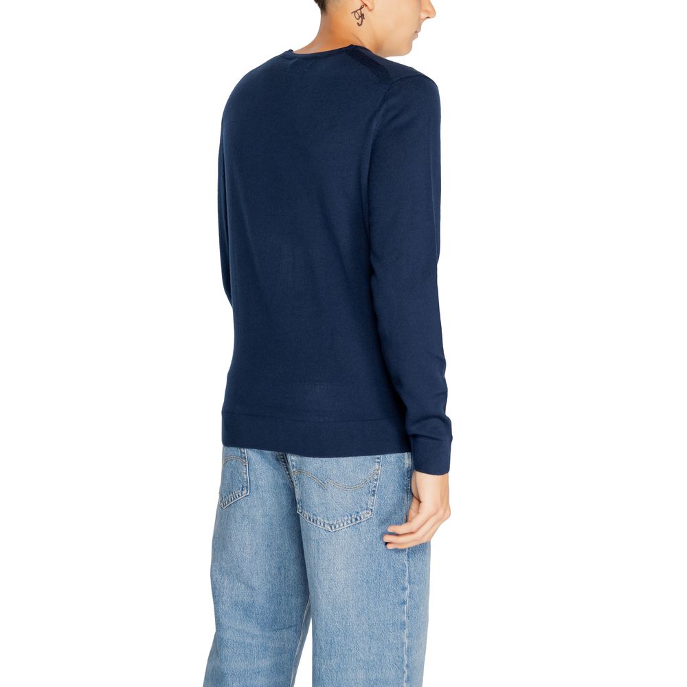 Calvin Klein Sweatshirt aus recycelter blauer Wolle