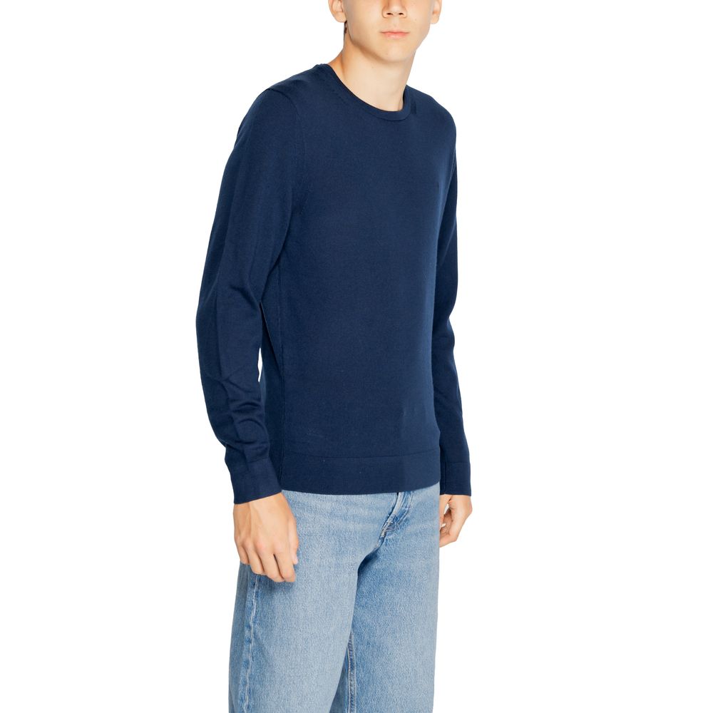 Calvin Klein Sweatshirt aus recycelter blauer Wolle