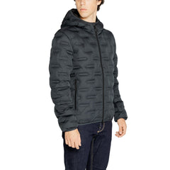 Replay Blue Polyester Full-Length Jacket