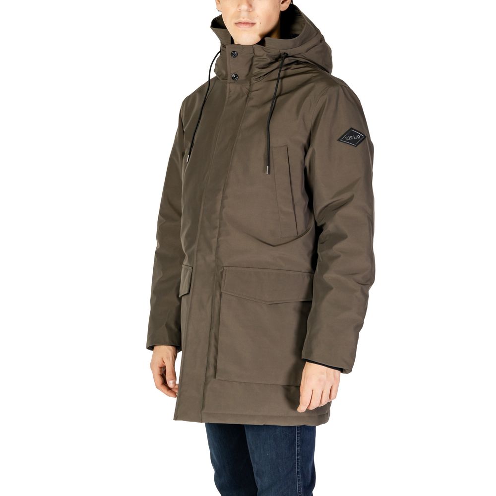 Replay Grüner Polyamid Parka