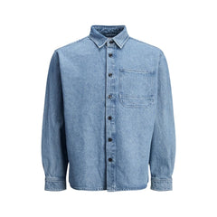 Jack Jones Lichtblauw Denim overhemd