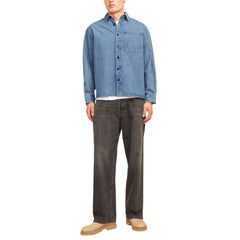 Jack Jones Lichtblauw Denim overhemd