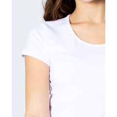 Alleen wit katoenen T-shirt