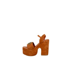 Guess Bruine Suède Leren Pumps met Hoge Hak