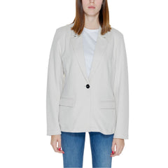 Nur beigefarbener Polyester-Blazer