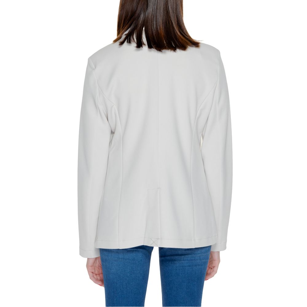 Nur beigefarbener Polyester-Blazer