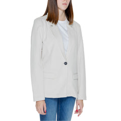 Nur beigefarbener Polyester-Blazer