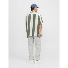 Jack Jones Groen Viscose Shirt Korte Mouwen