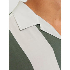 Jack Jones Groen Viscose Shirt Korte Mouwen