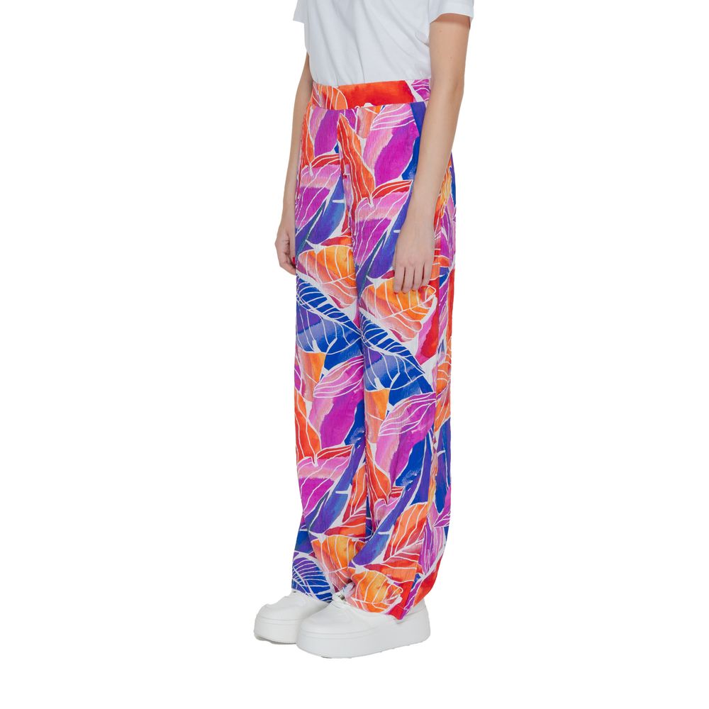 Vila Clothes Multicolor Viscose Casual Pants
