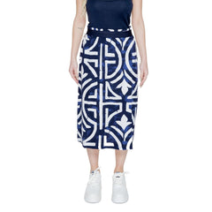 Street One Blauwe Viscose Lange Rok