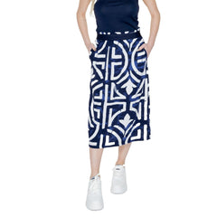Street One Blauwe Viscose Lange Rok