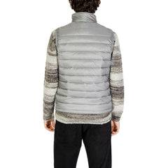 Gianni Lupo Ärmellose Jacke aus grauem Polyamid