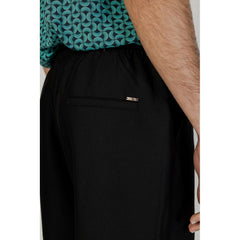 Gianni Lupo Black Polyester Pant