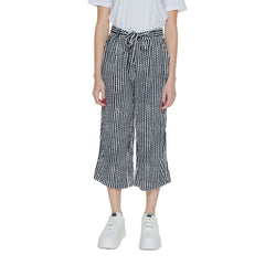 Only Black Viscose Cropped Pants
