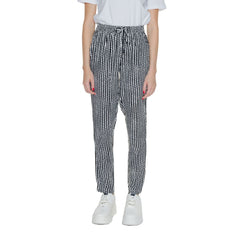 Nur schwarze Viskose-Freizeithose