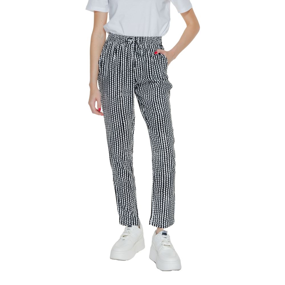 Nur schwarze Viskose-Freizeithose