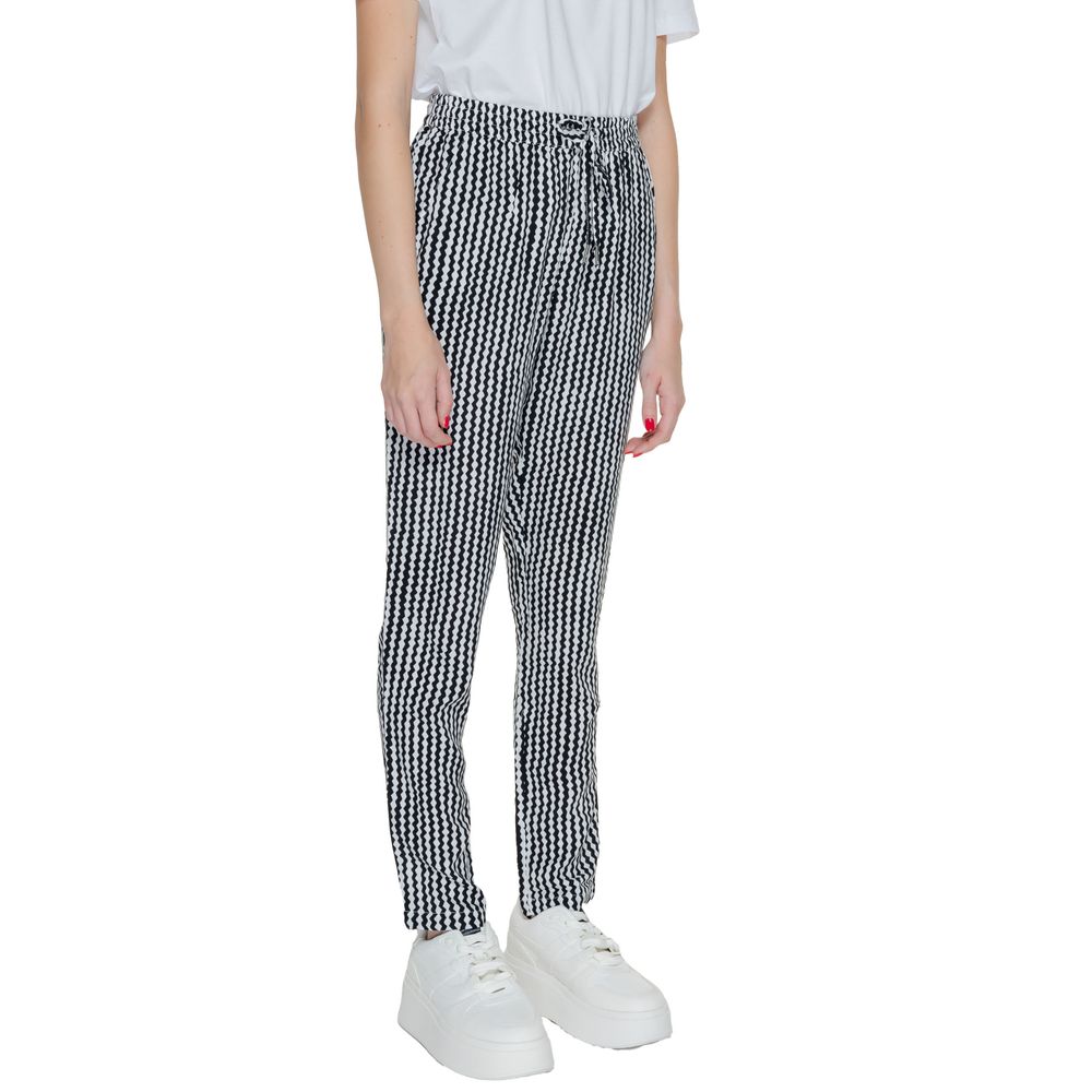 Nur schwarze Viskose-Freizeithose