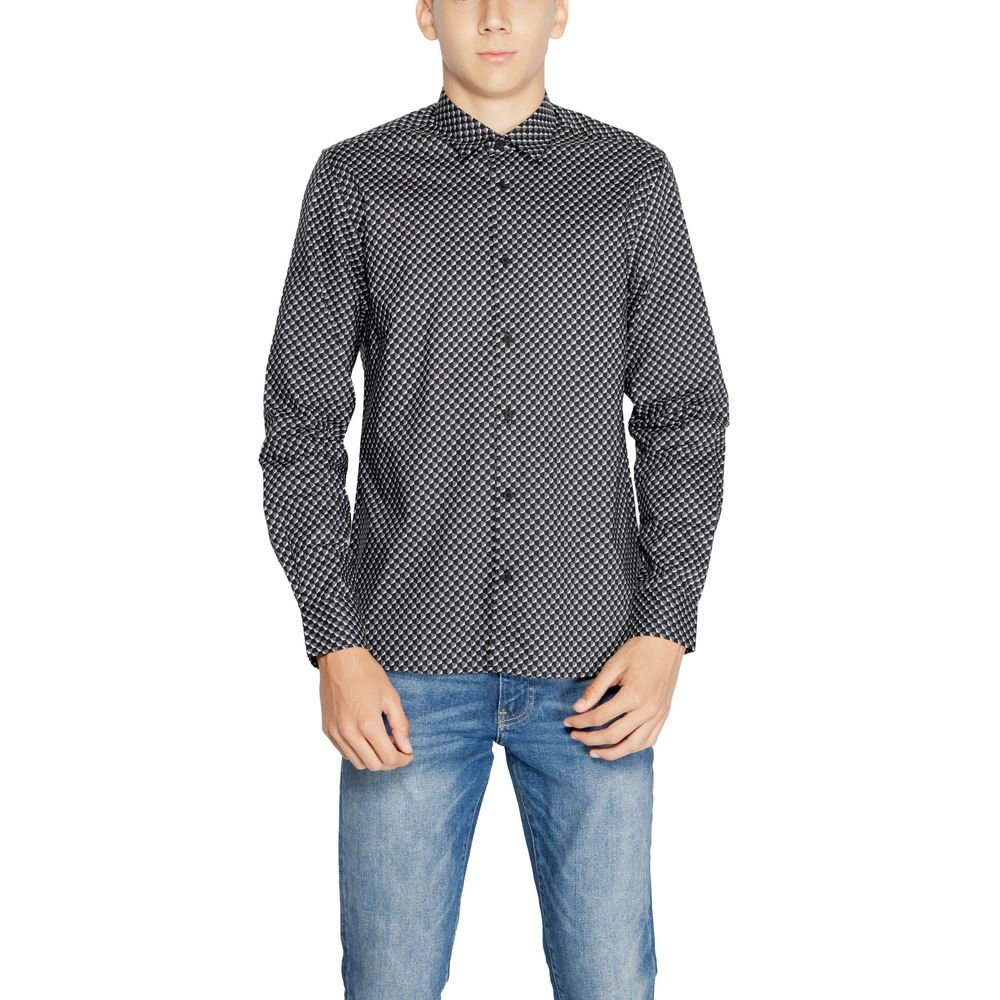 Antony Morato Hemd mit Muster aus grauer Baumwolle