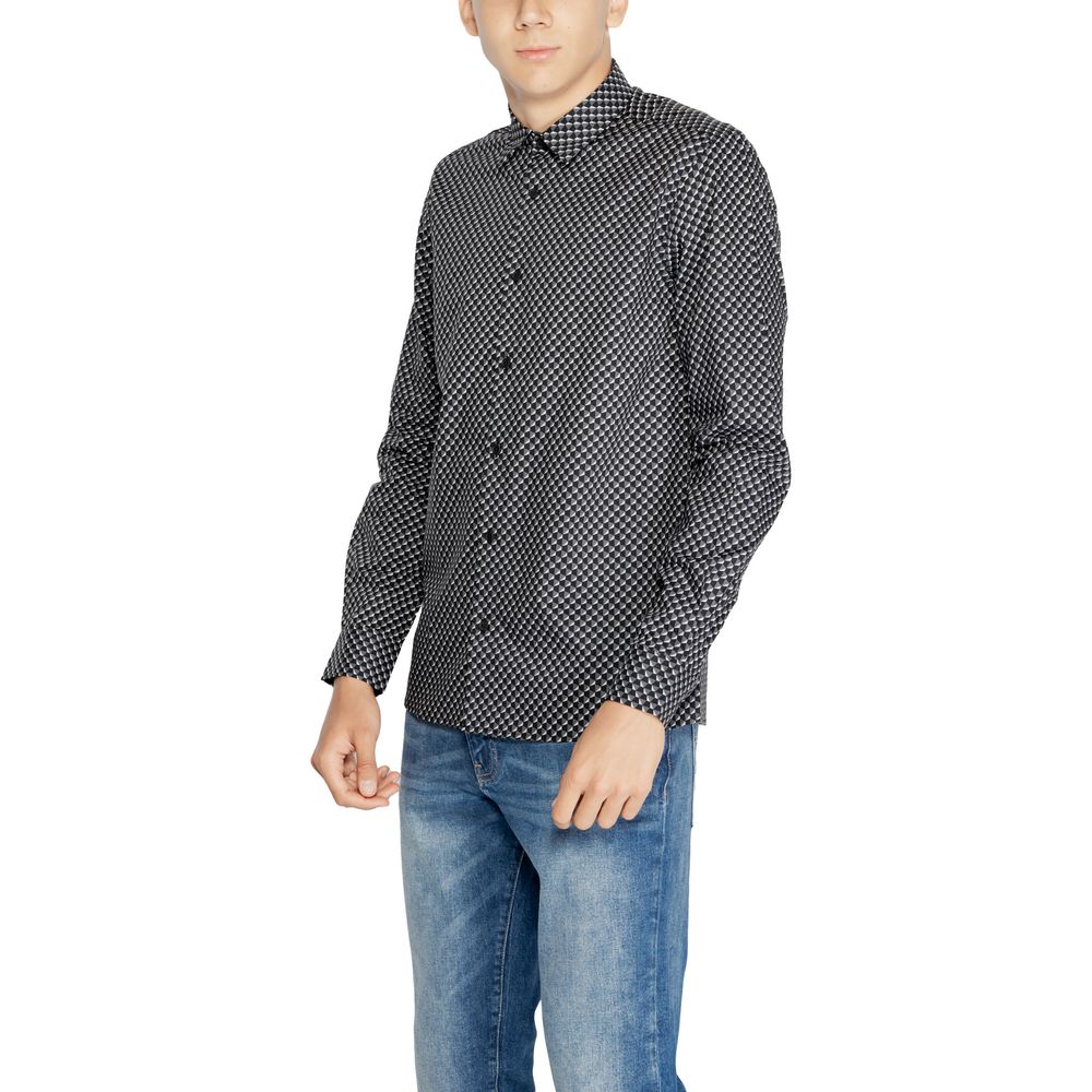 Antony Morato Hemd mit Muster aus grauer Baumwolle