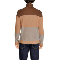 Hamaki-Ho Brauner Rollkragenpullover aus Viskose