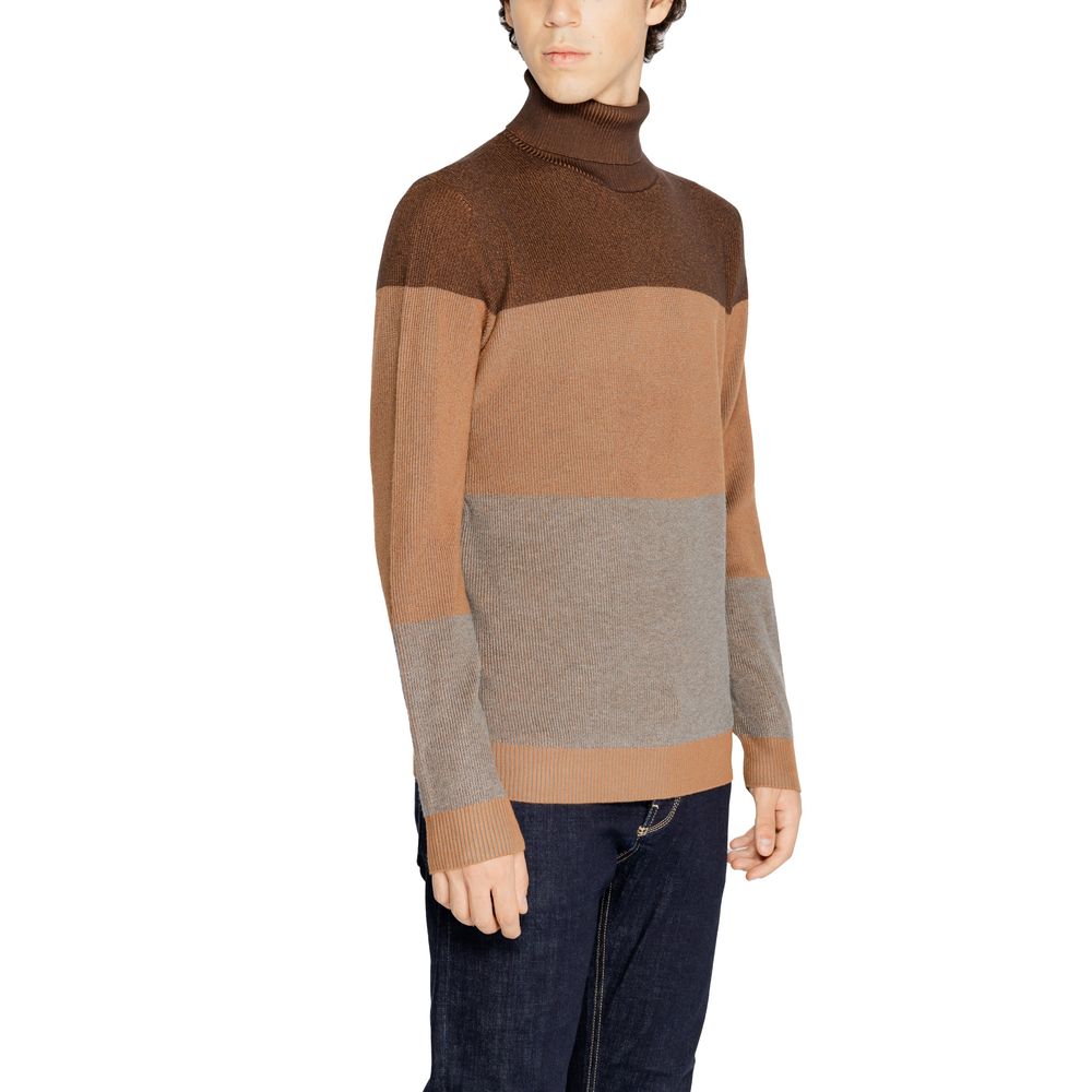 Hamaki-Ho Brauner Rollkragenpullover aus Viskose