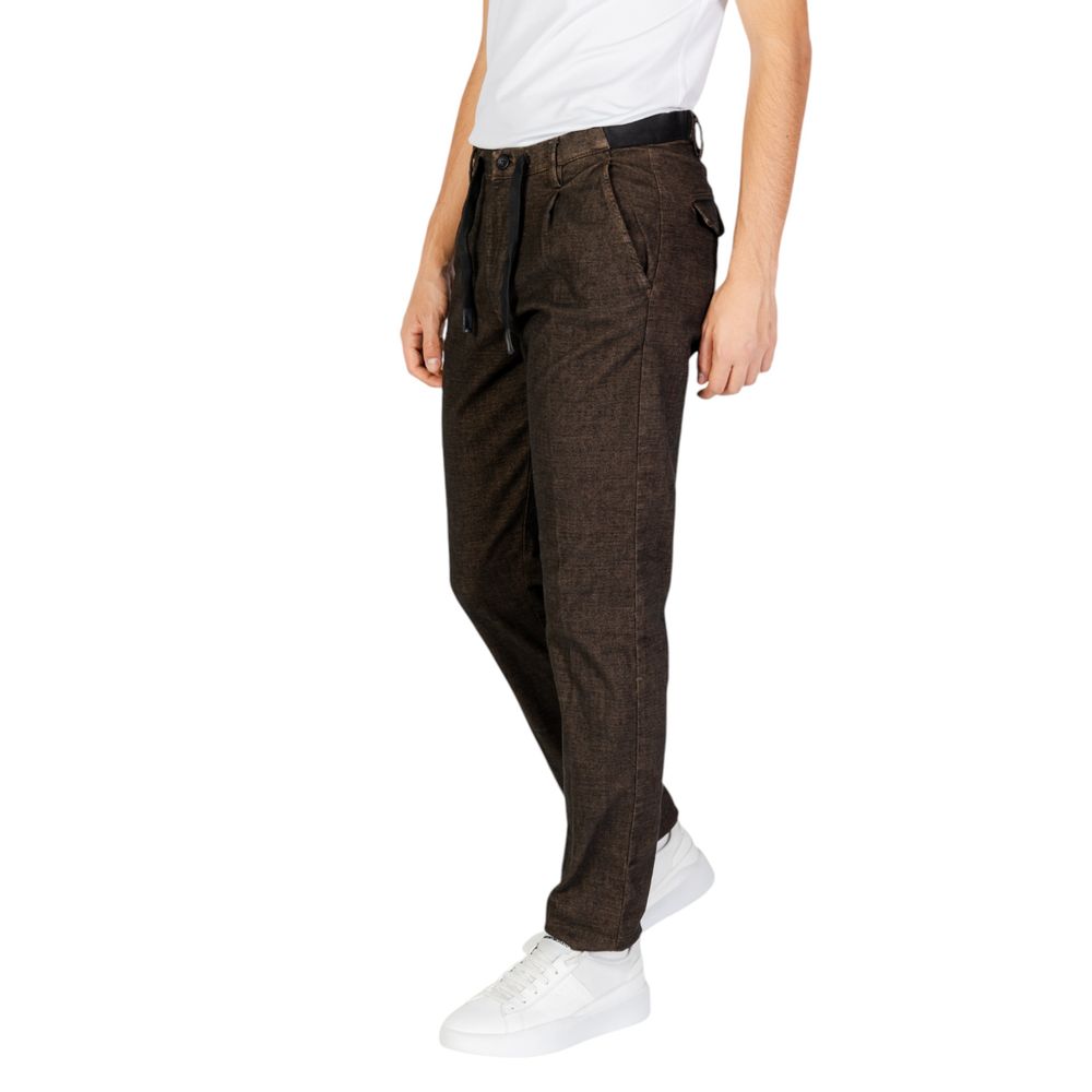 Hamaki-Ho Bruine Katoenen Casual Broek