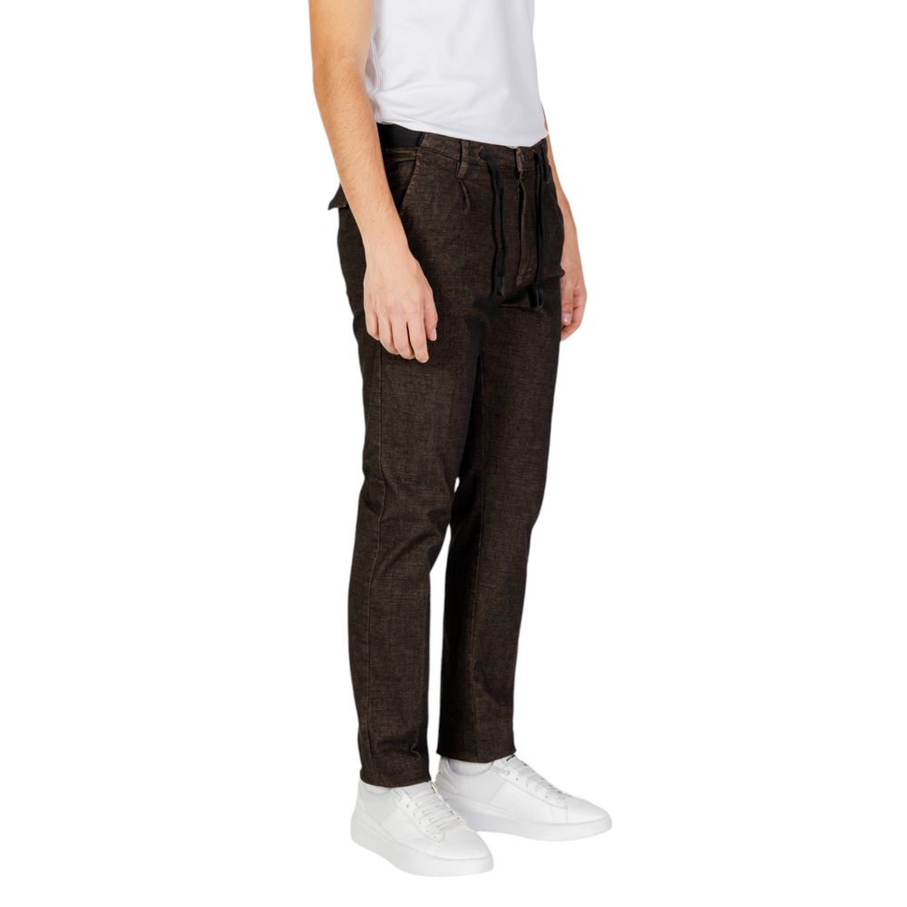 Hamaki-Ho Bruine Katoenen Casual Broek