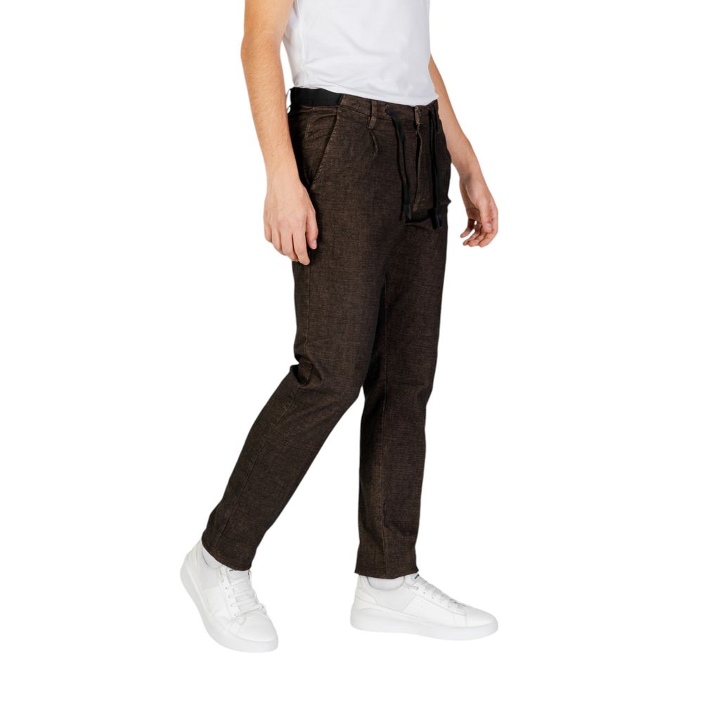 Hamaki-Ho Bruine Katoenen Casual Broek