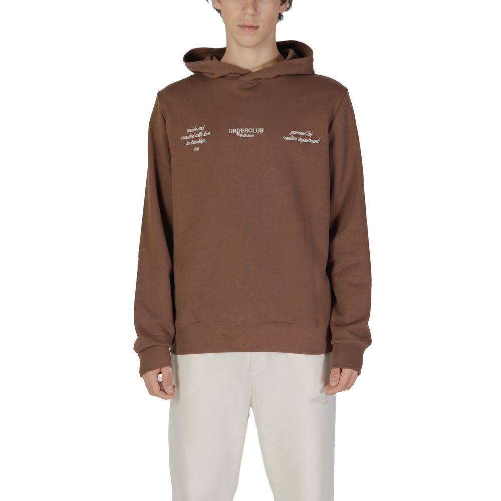 Underclub Hoodie aus brauner Baumwolle