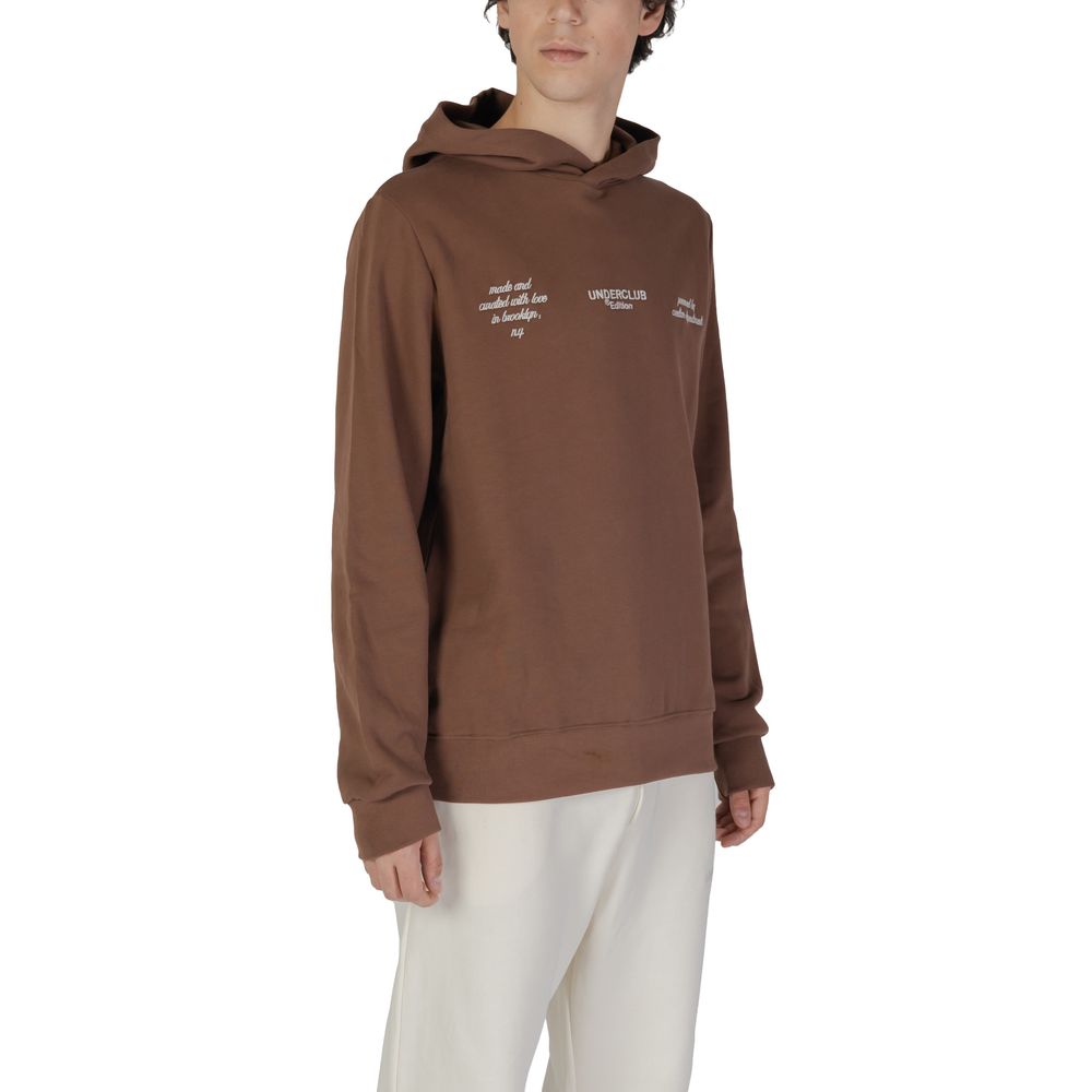 Underclub Hoodie aus brauner Baumwolle