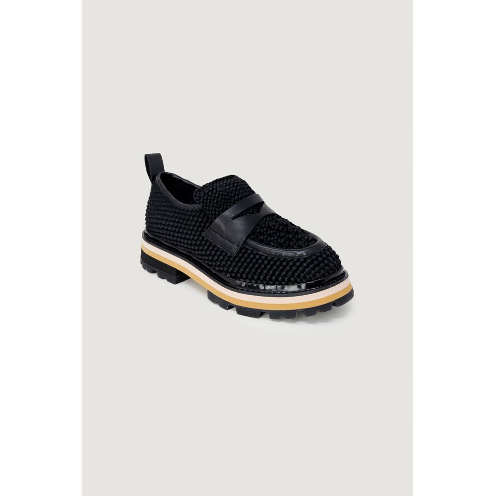 ASH Zwarte Leren Plateaupumps