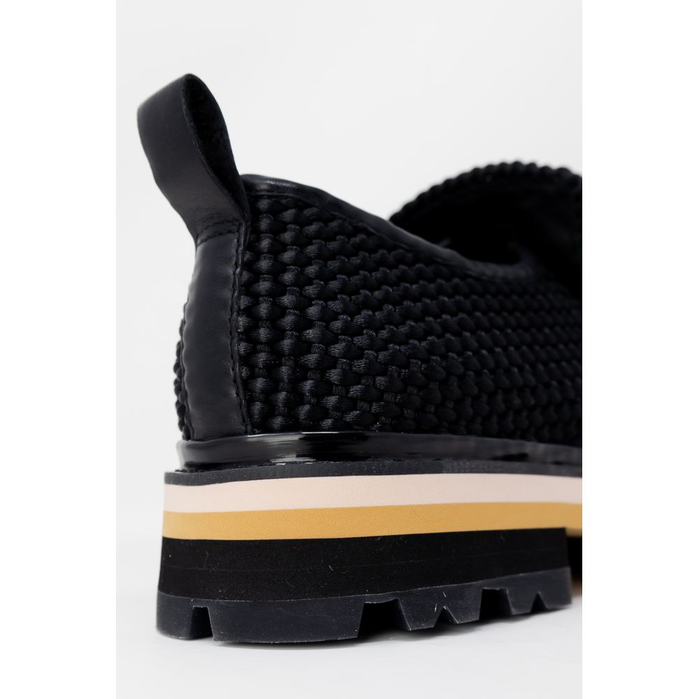 ASH Zwarte Leren Plateaupumps