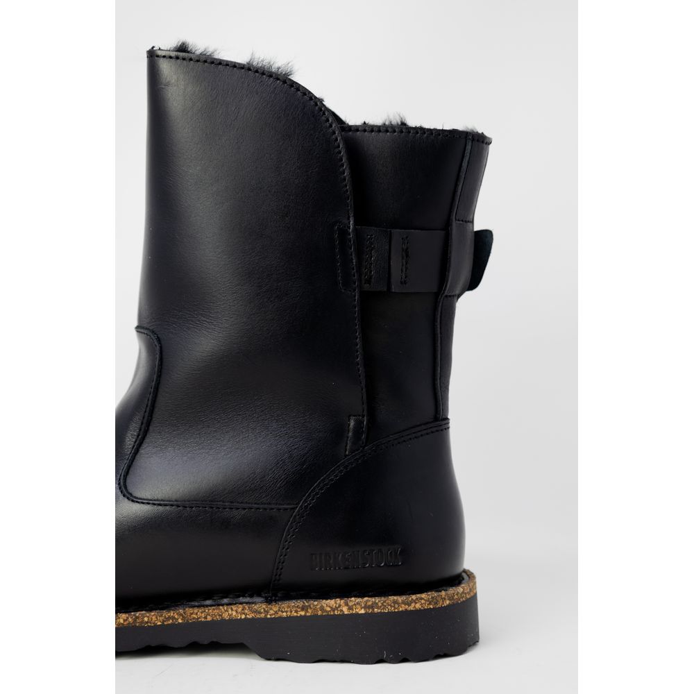 Birkenstock Stiefeletten aus schwarzem Leder