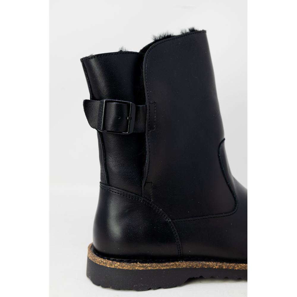Birkenstock Stiefeletten aus schwarzem Leder