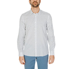 Antony Morato Wit Viscose Overhemd met Patroon