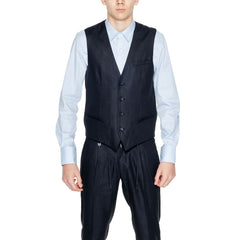 Antony Morato Zwart Linnen Gilet