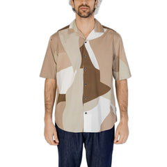 Only & Sons Brown Cotton Shortsleeve Shirt