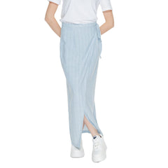 Vero Moda Blauwe Linnen Lange Rok