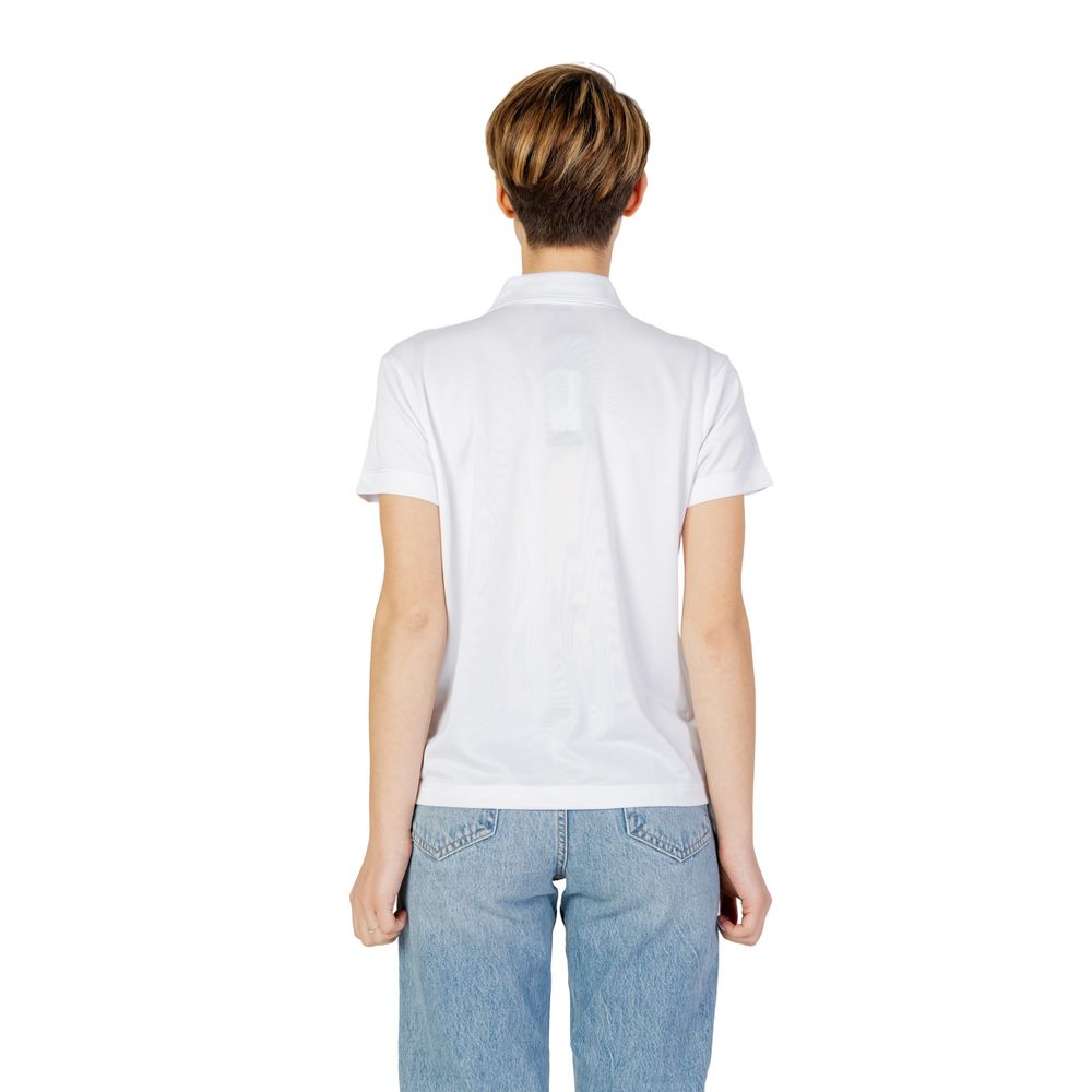 Blauer Wit Polyester T-shirt