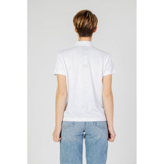 Blauer Wit Polyester T-shirt