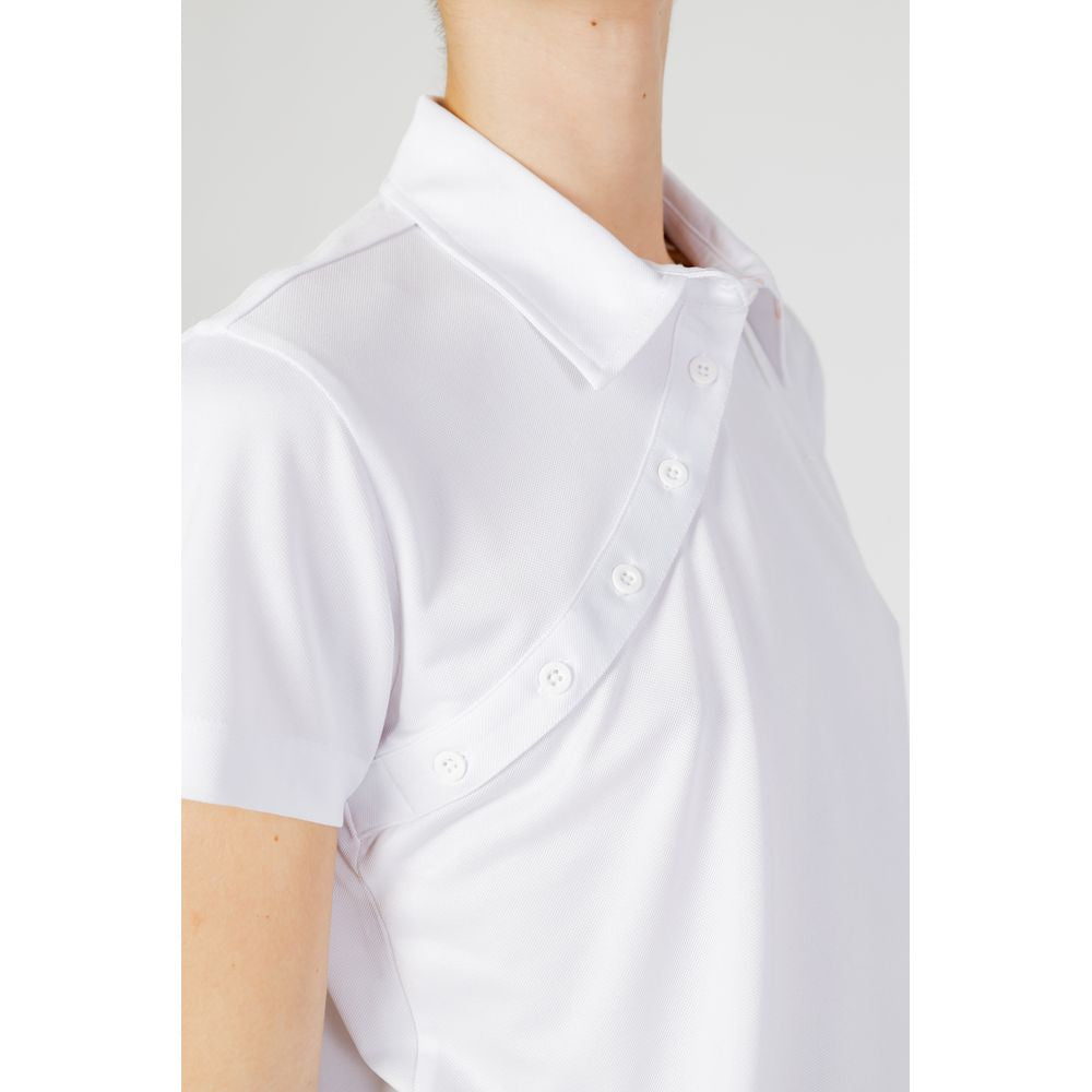 Blauer Wit Polyester T-shirt