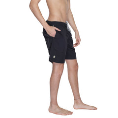 Blauer Zwarte Polyamide Zwemshort