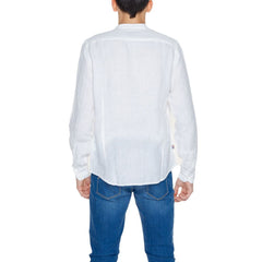 Blauer Wit Linnen Overhemd