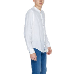 Blauer Wit Linnen Overhemd