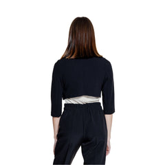 Rinascimento Black Polyester Sleveless Jacket