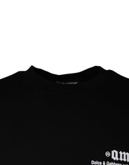 Dolce & Gabbana Schwarzes T-Shirt aus Baumwolle mit Amore-Print und Rundhalsausschnitt