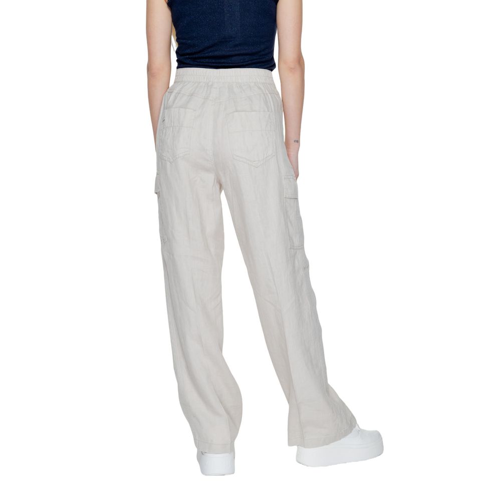 Street One Beige Linnen Flared Broek