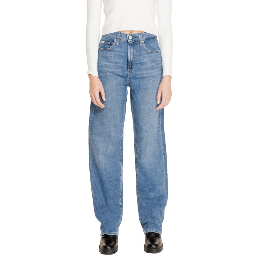 Calvin Klein Jeans Blaue Baumwoll-Jeans mit entspanntem Schnitt